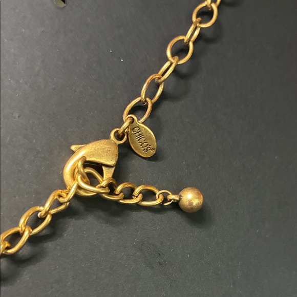 Chico's Gold and Black Necklace with Crystal Accents - Picture 3 of 5